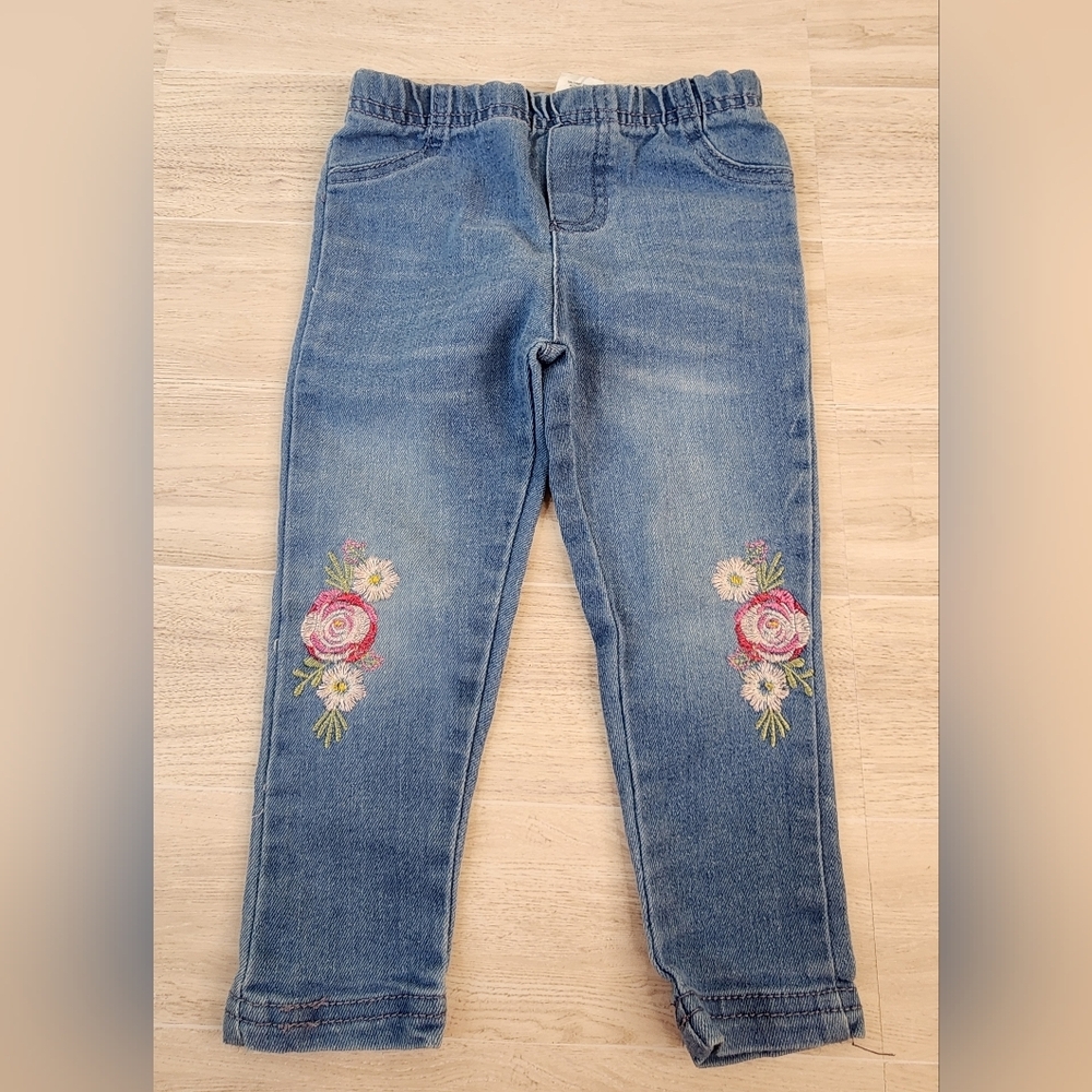 2T Embroidered Blue Jeans